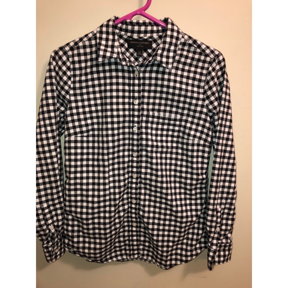 Banana republic checkered flannel